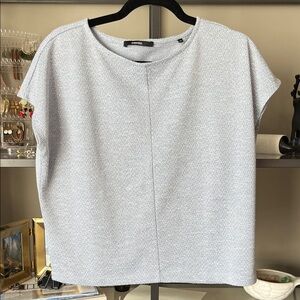 Someday Light Blue & White Knit Women's Blouse; fits XS/S